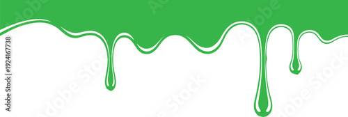 Green Slime Drip Border Vector Illustration, Minimal Toxic Liquid Flow with Glossy Drops, Halloween Horror Design Element IsolatedGreen Slime Drip Border Vector Illustration, Minimal Toxic Liquid Flow