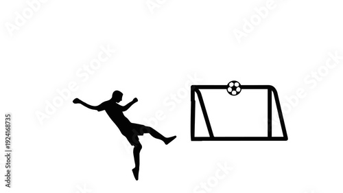 Player Shooting Ball Goal Icon