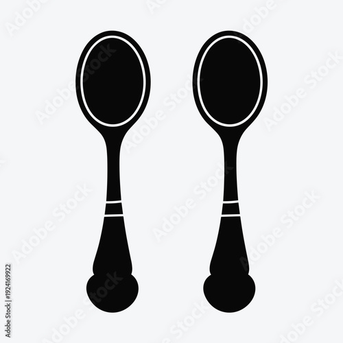 Modern black handheld mirrors with sleek design