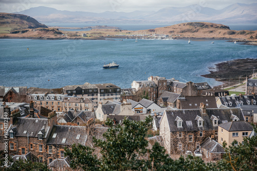 Fotografía Panoramic Coastal View of Oban Scotland and Bay