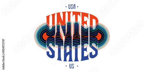 USA Neon Las Vegas Sign SVG – Glowing Layered Vector, Retro Vegas Strip Design, Nevada United States Nightlife Illustration for Wall Art and Apparel