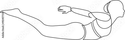 A detailed illustration of a person performing a side plank exercise Vector