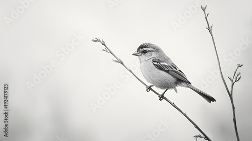 Zebra finch wildlife illustration realistic graphite shading image