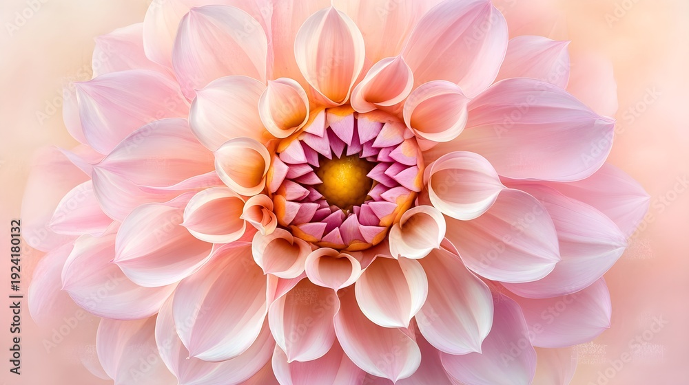 Fototapeta premium Close up macro of a pink dahlia flower image