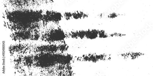 Dark speckled horizontal bands on white background with scattered dots abstract texture grunge noise