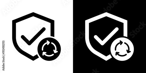 Security Update Icon Set Vector Collection Isolated In Black And White
