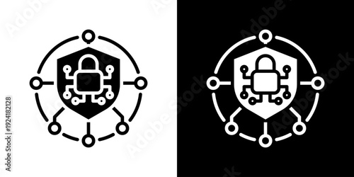 Framework Icon Set Vector Collection Isolated In Black And White