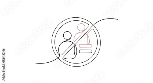 Social Distancing Icon: No Gathering, Stay Apart, Keep Distance