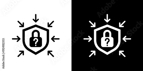 Security Testing Icon Set Vector Collection Isolated In Black And White