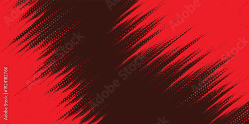 Red color pattern gradient grunge texture background. Dots pop art comics sport style vector illustration Abstract background dark red with modern corporate concept