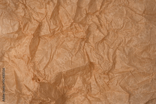 Crumpled paper as background. Top view.
