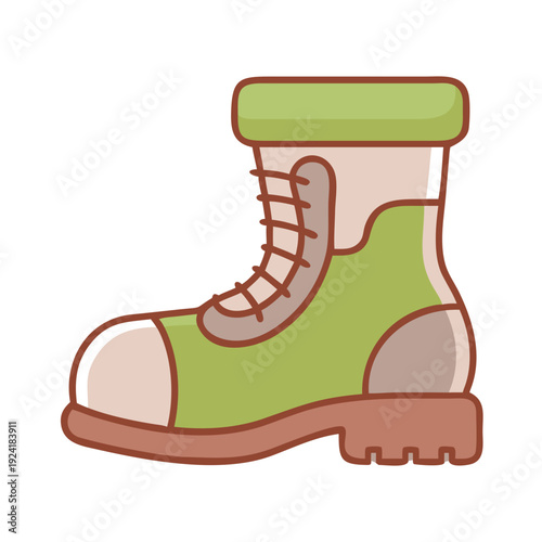 Illustration an insulating leather boot safety equipment
