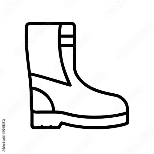 Illustration an insulating leather boot safety equipment
