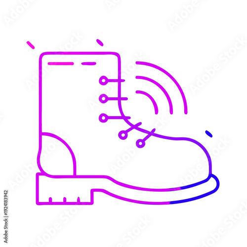 Illustration an insulating leather boot safety equipment
