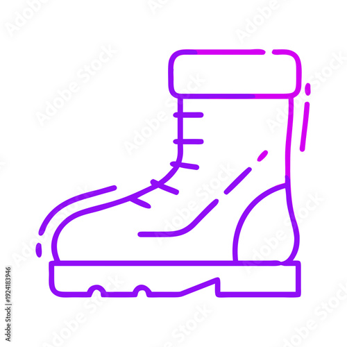Illustration an insulating leather boot safety equipment
