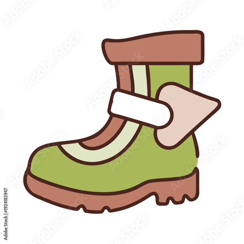 Illustration an insulating leather boot safety equipment
