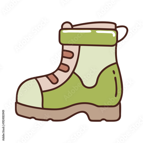 Illustration an insulating leather boot safety equipment
