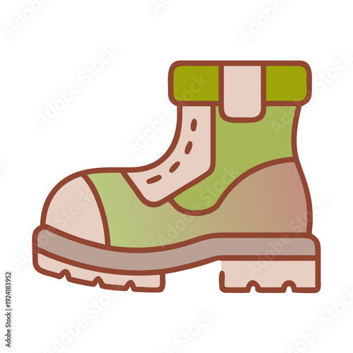 Illustration an insulating leather boot safety equipment
