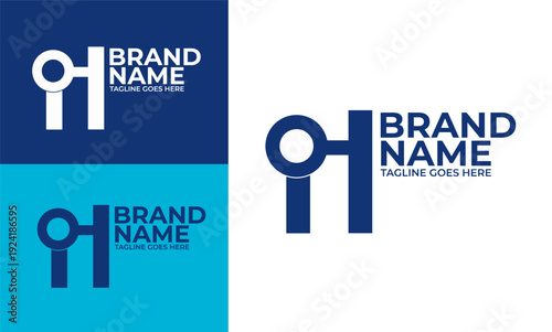 HI Lettermark Logo Template – Stylish Monogram Initials for Business and Personal Branding