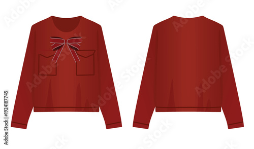 Long sleeve sweater. vector illustration