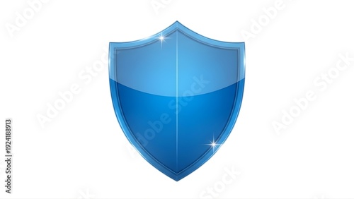 Free Download A blue shield with sparkles on a transparent background - GFXLoad