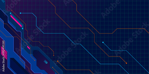 Technology abstract futuristic science background for internet business. Big data concept.