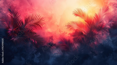 Palm sunday soncept illustration, Generative AI watercolor background