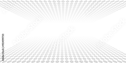 Abstract white and gray square on white background.