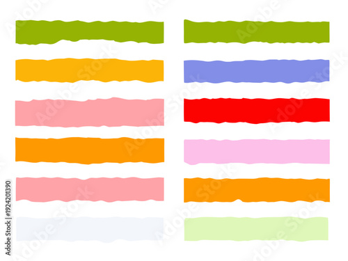 An array of horizontal rectangular blocks displayed in various vibrant and saturated colors