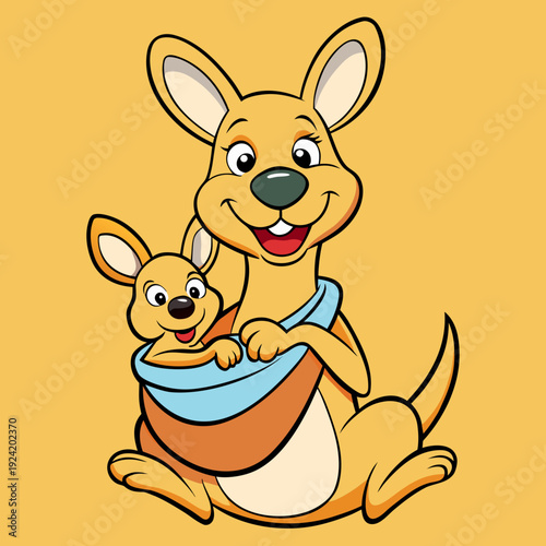 kangaroo with a baby