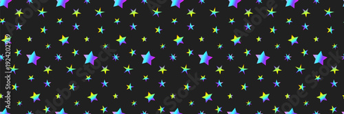 Star seamless background with pattern rainbow print and party sleep abstract. Cute pink with bright gradient hero and summer happy workshop. Page holographic star with holiday illusion.