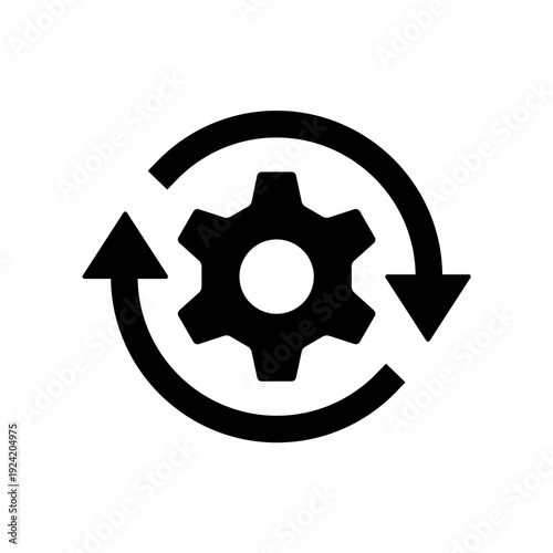 automation process icon representing cycle and workflow transformation