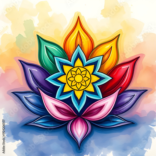 abstract, spiritual, lotus, flower, oilpainting, art, painting, meditation, zen, calm, peace, harmony, balance, chakra, energy, aura, sacred, divine, mindfulness, yoga, serenity, enlightenment, awaken