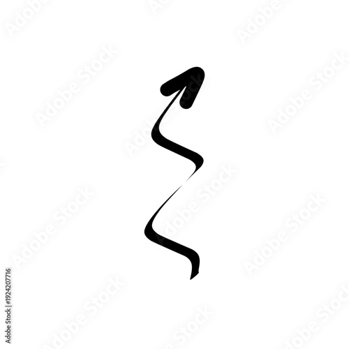 hand drawn black arrow doodle