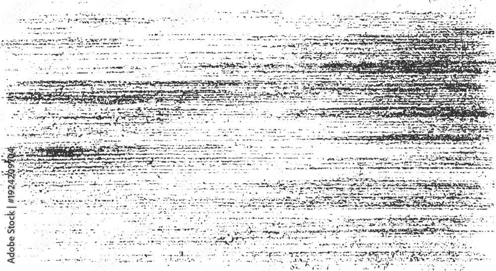 Fototapeta premium Black and white textured background with horizontal lines and speckles resembling distressed paper or wood grain