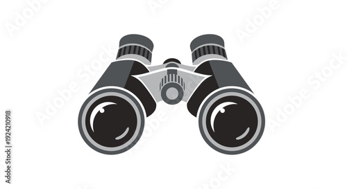 Binoculars illustration isolated view perspective and vector design concept