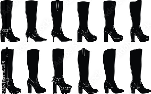 Carnival Rides, Ferris Wheel, Roller Coaster, and Fairground Vectors