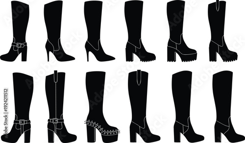 Roller Coaster, Ferris Wheel, and Fairground Ride Vectors