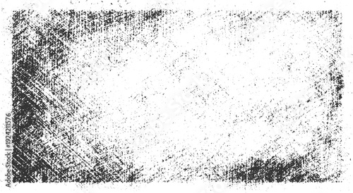 Black and white textured grunge background with distressed overlay and scattered speckles