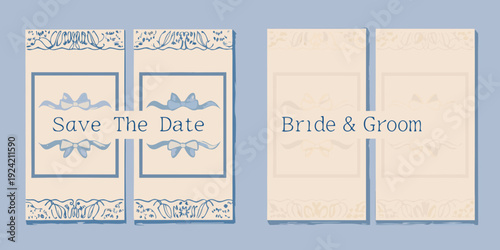 Elegant wedding invitation card designs with floral and ornamental borders