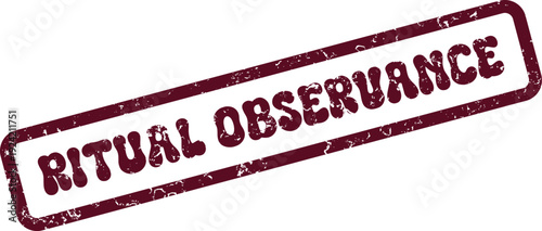 This vintage style rubber stamp signifies deep traditional adherence and ceremonial practice