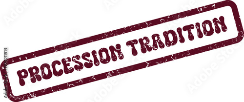 Authentic weathered rubber stamp symbolizing cultural heritage and established ceremonial practices