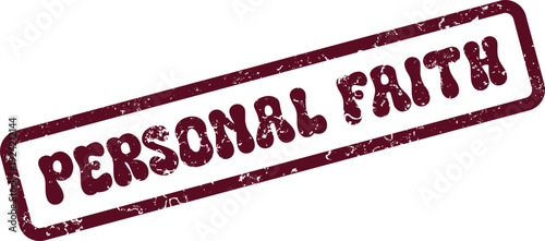 Personal Faith Stamp Embodying Spiritual Conviction and Inner Strength on a Life Path