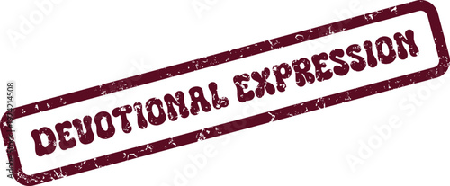 Distinctive Devotional Expression Stamp Impression Representing Spiritual Feelings and Religious Practice