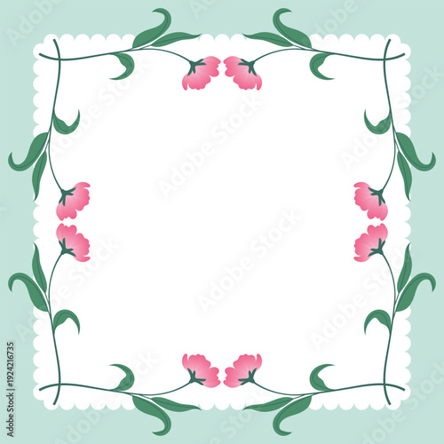 Elegant Floral Wedding Invitation Template with Botanical Frame