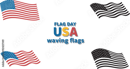 Flag day usa celebrations waving flags patriotic symbols american heritage
