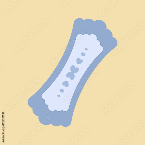 Flat Menstrual Hygiene Products and Cycle Care Icons Set