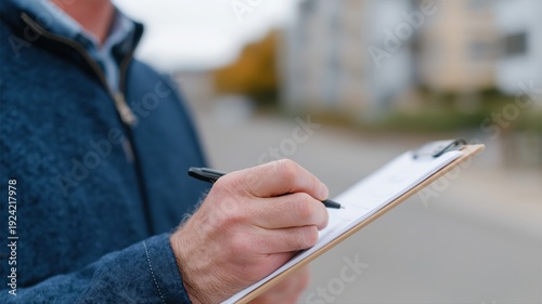 Wohnmobillieferung und Kundenübergabe mit digitaler Signatur und Dokumentenprüfung in der Einfahrt