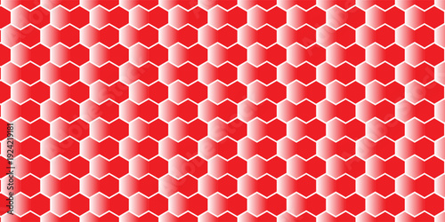 red honeycomb icon, honeycomb outline symbol vector illustration.