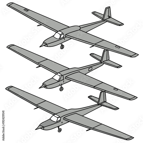 Gray tactical uav aircraft airplane drone unmanned aerial vehicle